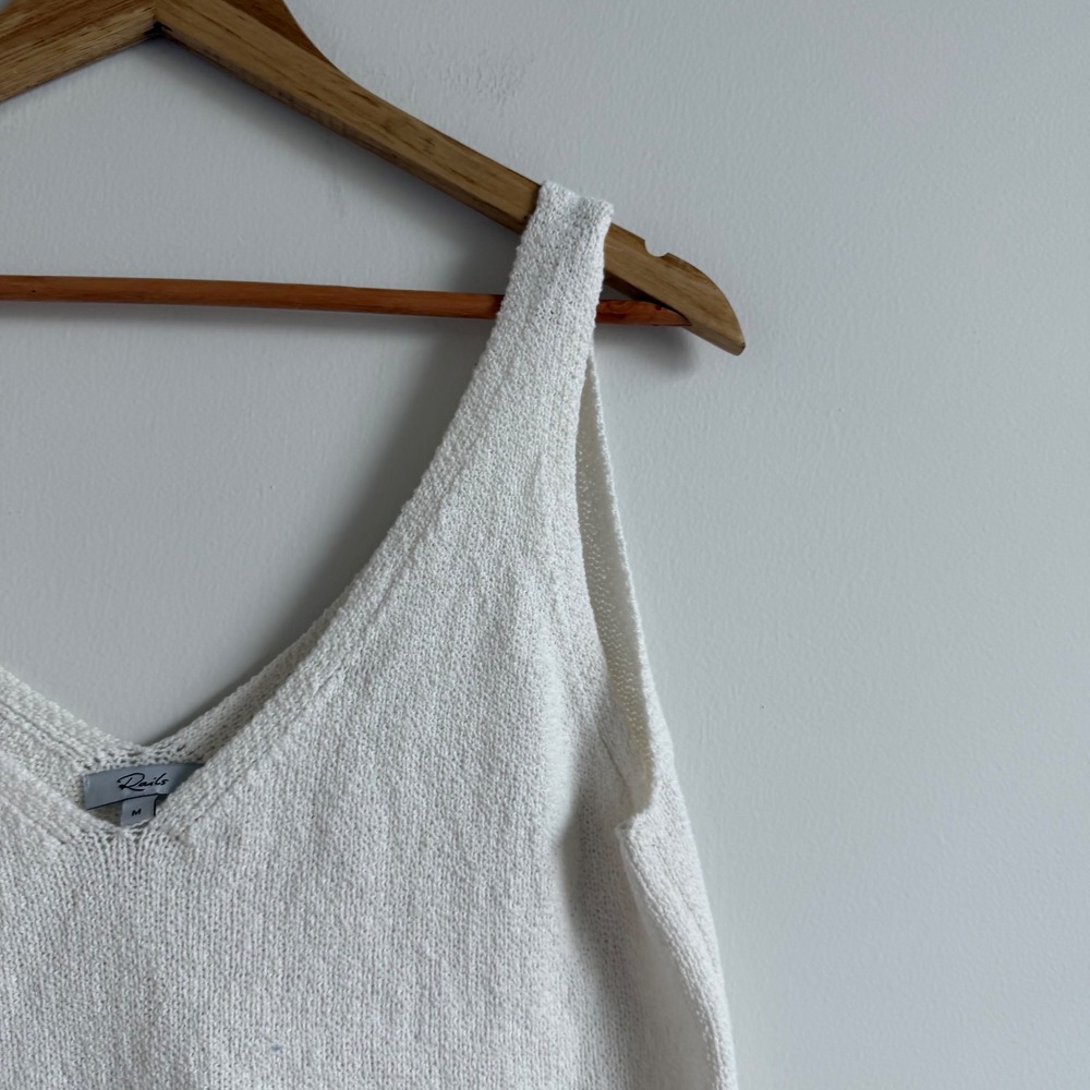 Women's Rails Maise Cotton Top in White Size Medium - Picture 6 of 8